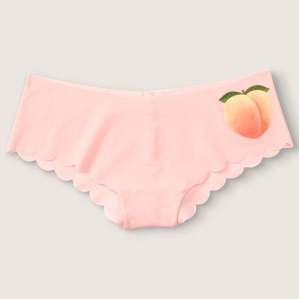 VS PINK Cheekster Scalloped Edges Peach Victoria’s Secret PINK Last Pair!